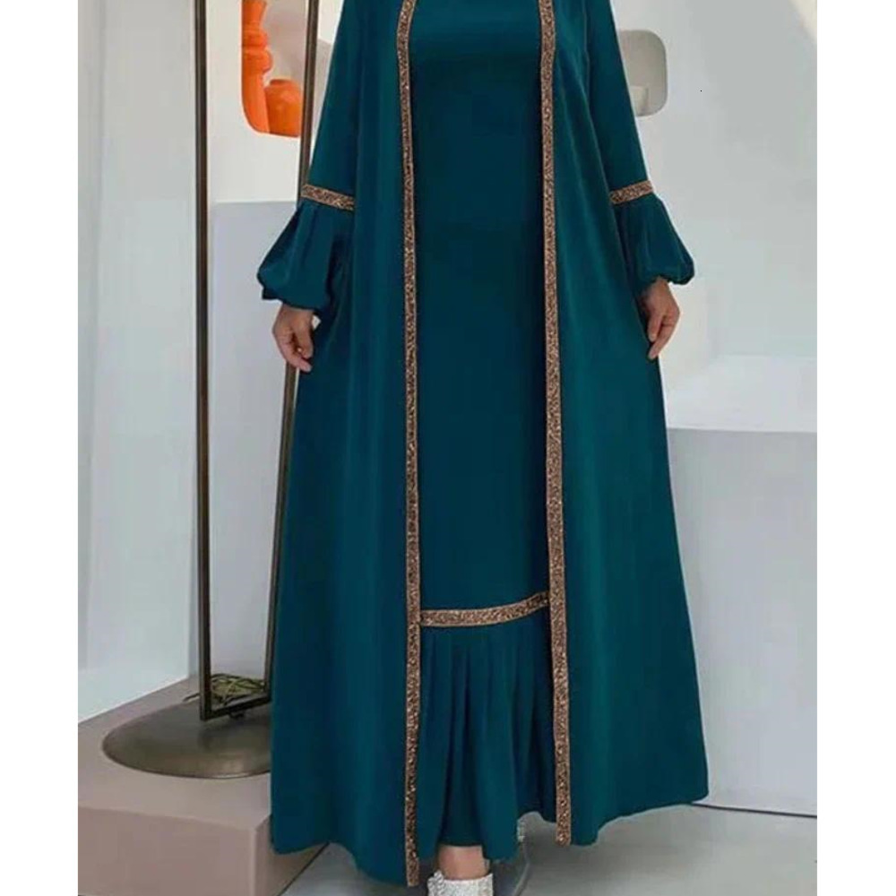 Ethnic Clothing Ethnic Clothing Eid Abaya Dubai Modest Turkey Muslim Long Dress For Women Arabic Sequin Islamic Dresses Evening Party Gown Moroccan Ka