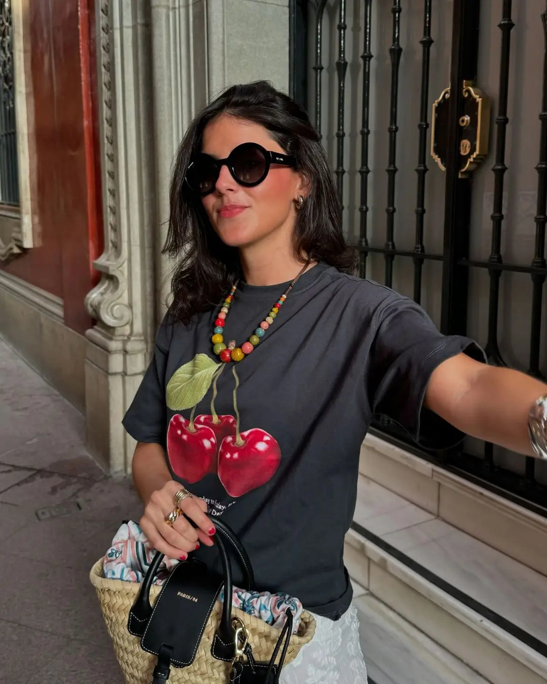 Y2k Gothic Autumn Casual Cherry Graphic T Shirts Streetwear Grunge Clothes Oversized Tops Goth Harajuku Men Women Clothing 241224