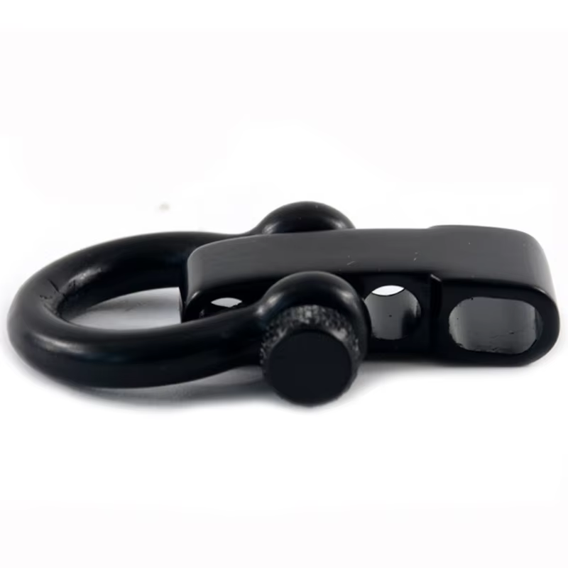 5mm black stainless steel paracord bow shackle with screw pin