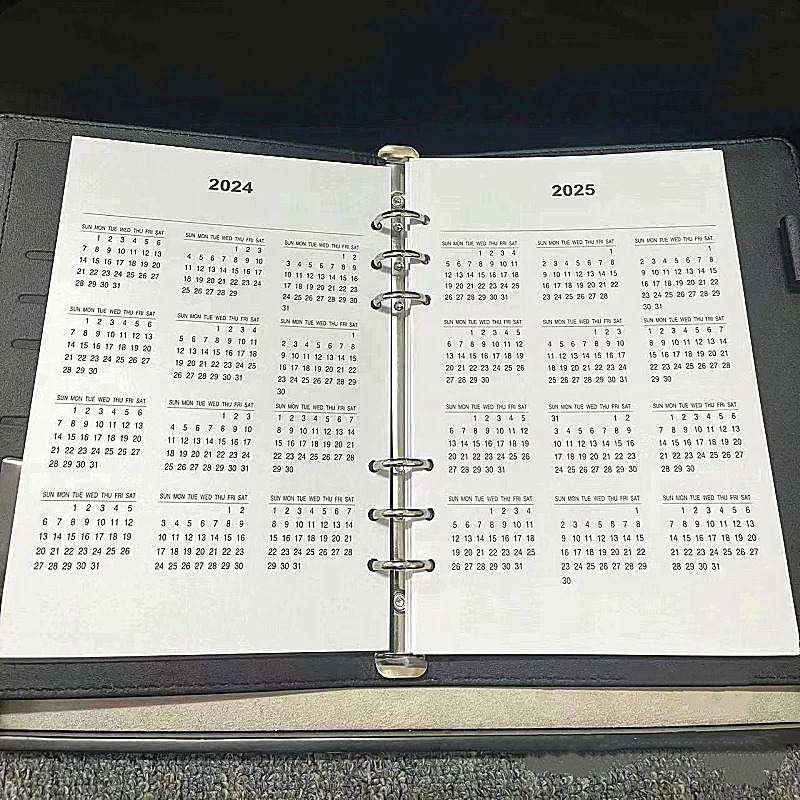 MB Black Leather Cover Notepads Classic Agenda Handmade Note Book Periodical Diary Business Office Notebook A5 241227