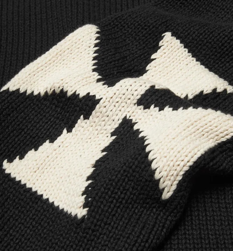 Harajuku Vintage Hip Hop Loose pullover Men clothing y2k Top Goth punk Streetwear Knit sweater Couple Winter casual warm sweater 241230