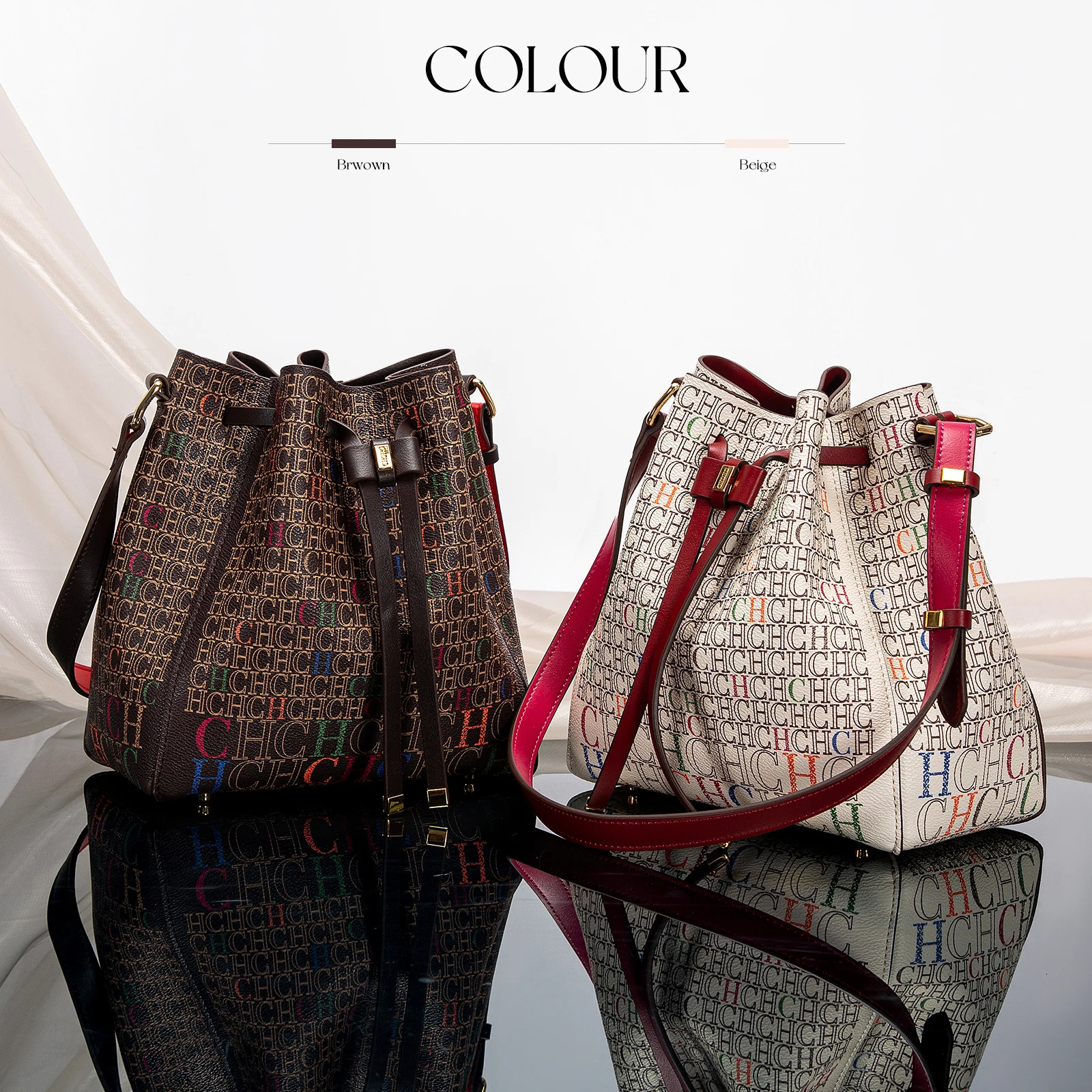 Fashion Printed Shoulder Brand Women Designer Wallet Classic Women's Handbag Bucket Bag PVC Casual BagVoyage