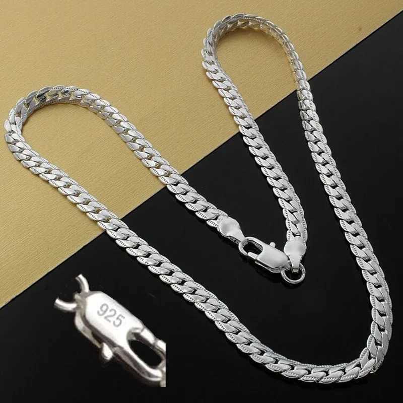 New 925 sterling silver charm necklace 16-24 inch chain high-quality mens fashion wedding engagement jewelry W241230