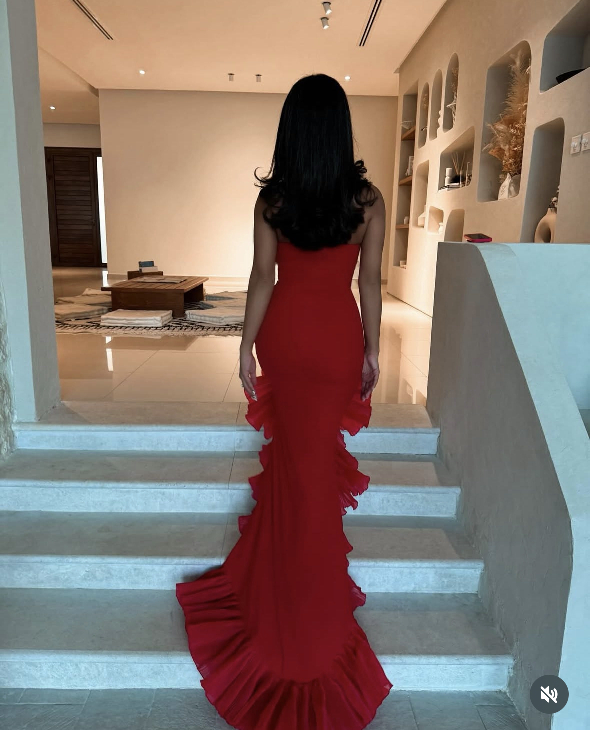 Ruffles Red Long Prom Dresses Slim Fit Strapless Sleeveless Side Split Evening Gowns 2025 Chic Simple Special Occasion Dress