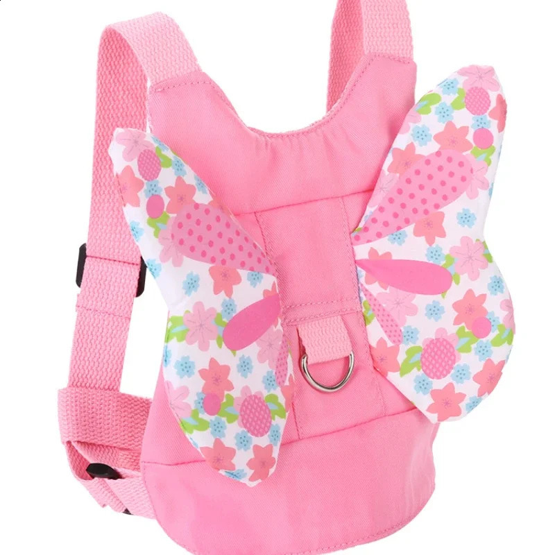 Childrens Anti Loss Bags Belt with Traction Rope Baby Bags Toddlers Leash Anti Lost Wrist Link Walking Safety Backpack Pink 241230