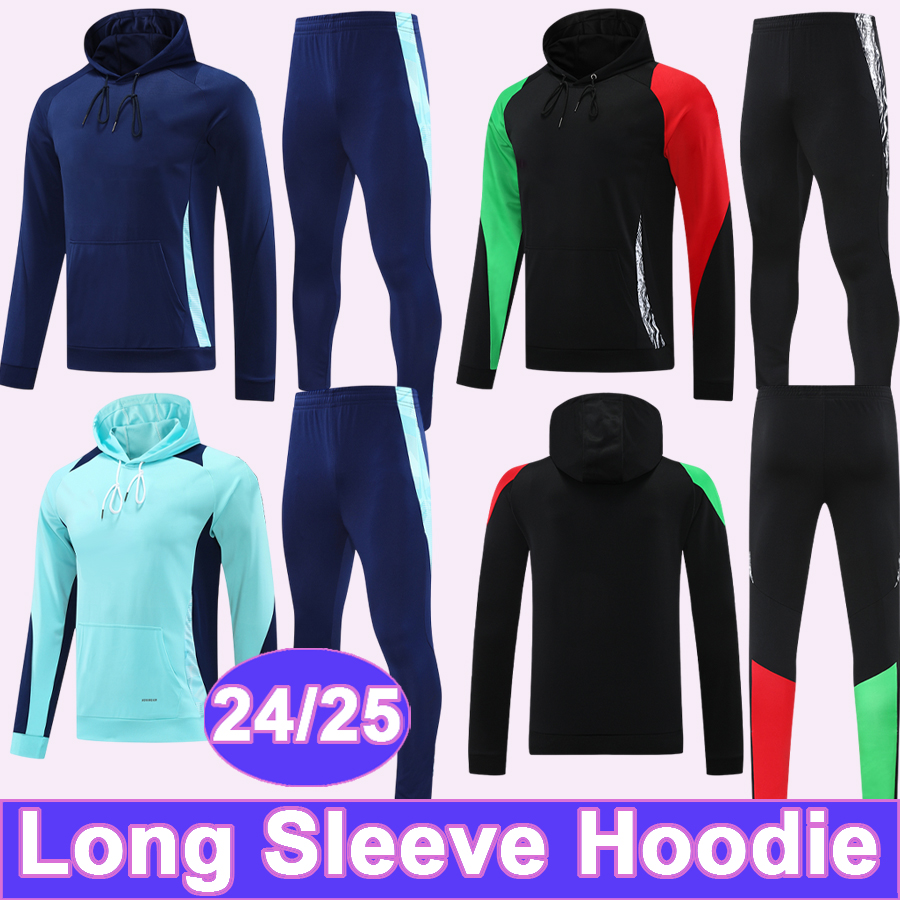 24 25 SAKA NELSON Training Wear Hoodie Kit Suit Soccer Jerseys NKETIAH MARTINELLI G.JESUS SALIBA GABRIEL HAVERTZ RICE Football Shirts Adult Uniforms