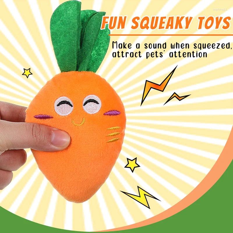 Update Dog Squeaky Carrot Toys Plush Stuffed Soft Puppy Chew Interactive Pet Supplies For Small Medium Dogs Dental Care