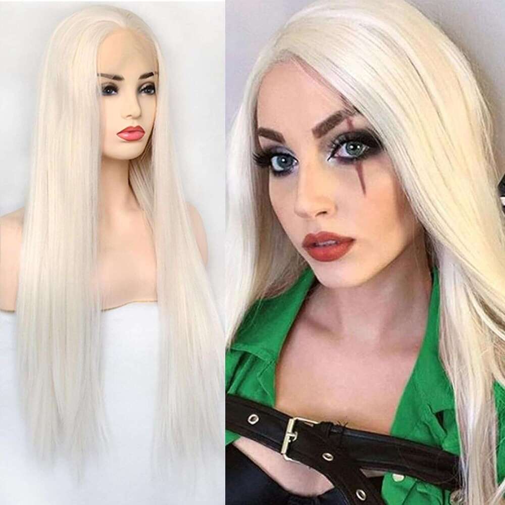 Lace Front Wig Cover T Shape Cos T-Shaped 13 * 4Lace Long Straight Hair For Women, Front Lace Wig Full Head Cover Kq2 Kq2