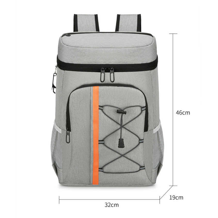 Insulated Bag Thickened Large Capacity Backpack Outdoor Picnic Portable Storage Bag Aluminum Foil Insulated Ice Pack travel bag Daypack 240920