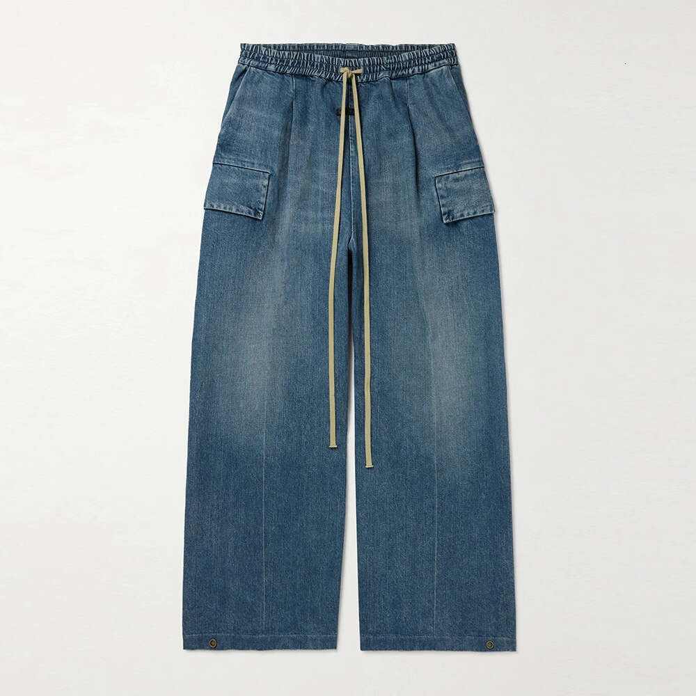 Men's Wear Hip Hop Jeans Street Jeans Large Loose Pants Men's Spring/Summer Thin Fashion Versatile Casual Jeans