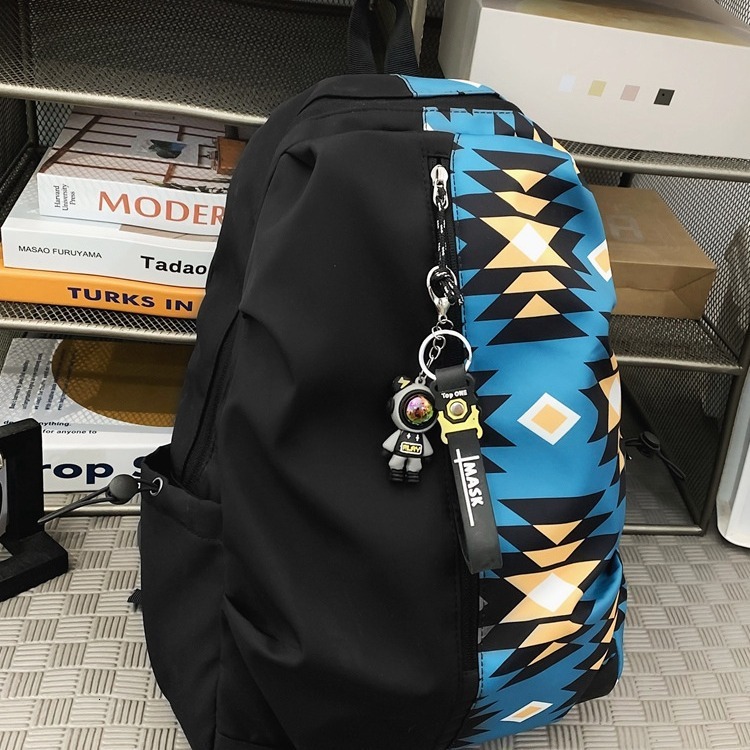 2024 New Junior High School Female College Student Fashion Trend Simple Male Campus Leisure Backpack