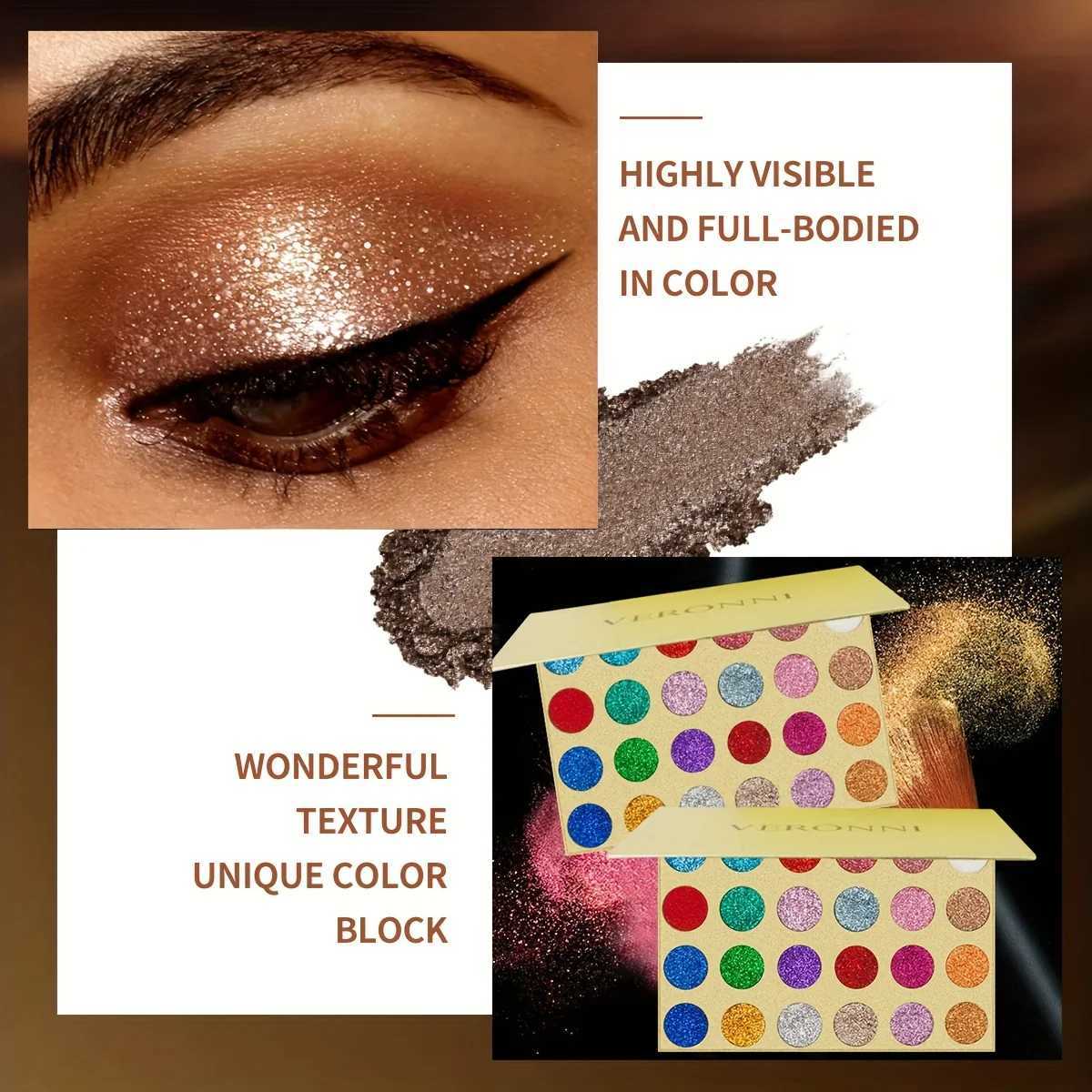 15/24 Colors Diamond Sequin Eyeshadow Palette Shimmer High Pigment Powder with Glitter and Satin Long Lasting Waterproof MakeupXJ241230