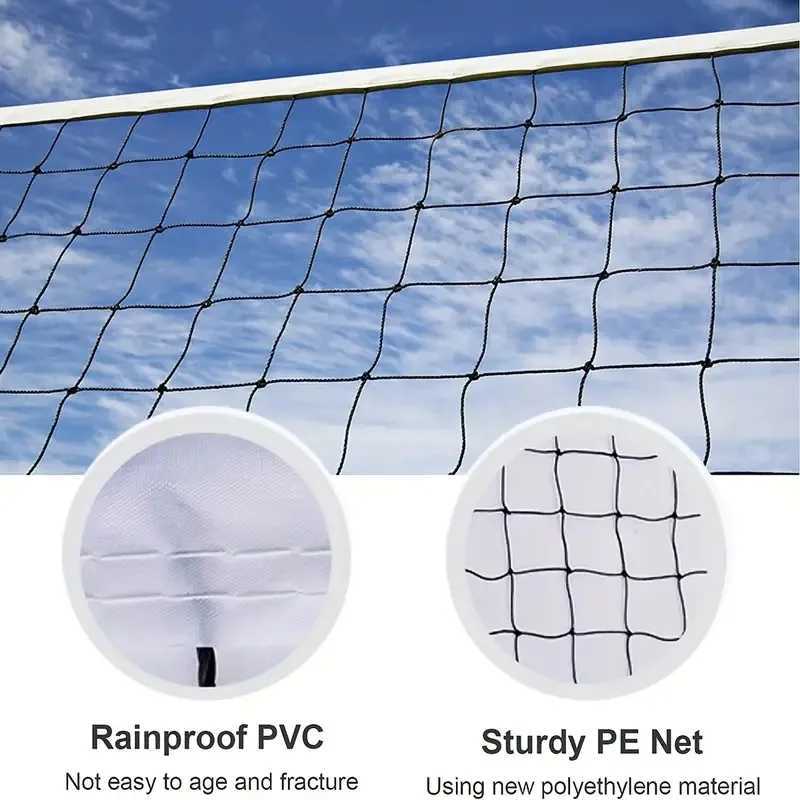 Volleyball net four sided wrapped steel wire portable beach volleyball netTeam sports equipmentXJ241230