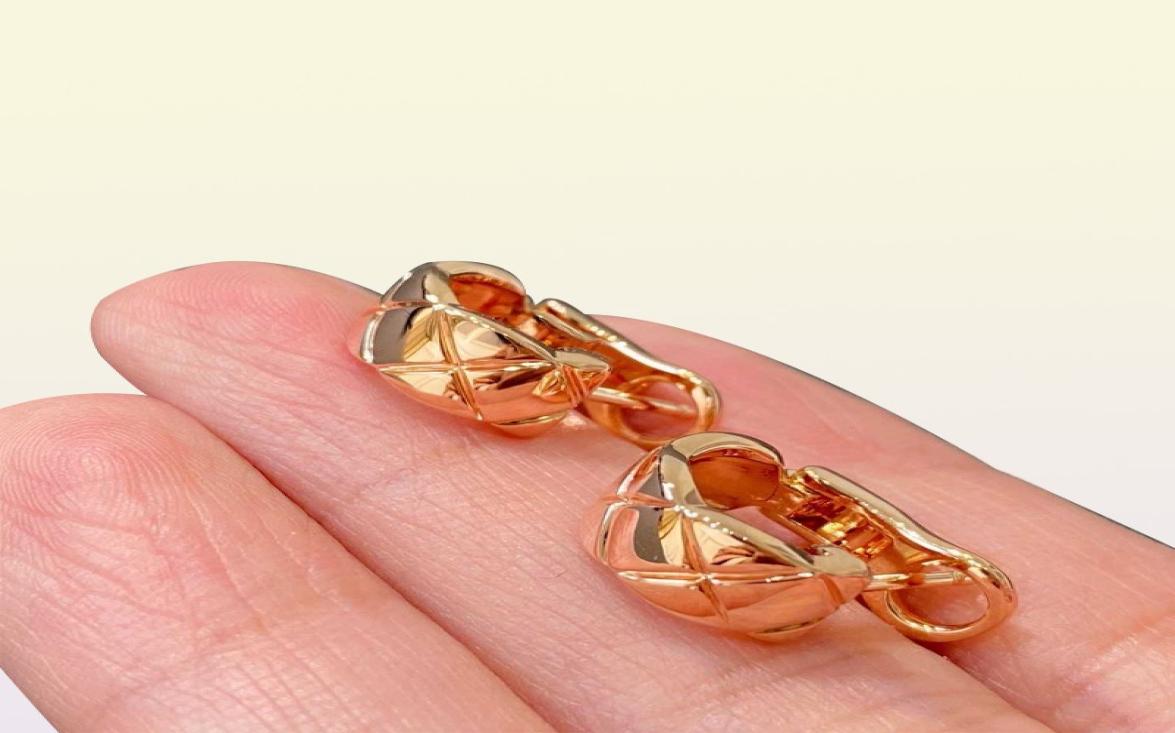 Brand Pure 925 Sterling Silver Jewelry Lozenge Earrings Crush Design Wedding Party Rose Gold Top Quality Fine 2106247922551