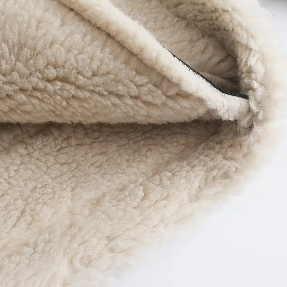 UNIZERA 2024 AutumnWinter Product Casual Womens Wear Thick Fleece Leather Stand up Collar Jacket Coat 241224