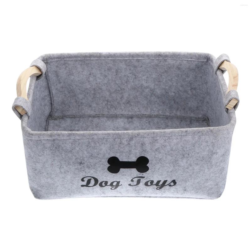 Update Dog Toy Basket Pet Storage Box Bin Organizer Toys Felt Cat Accessory Container Bins Baskets Accessories Containers Organizing