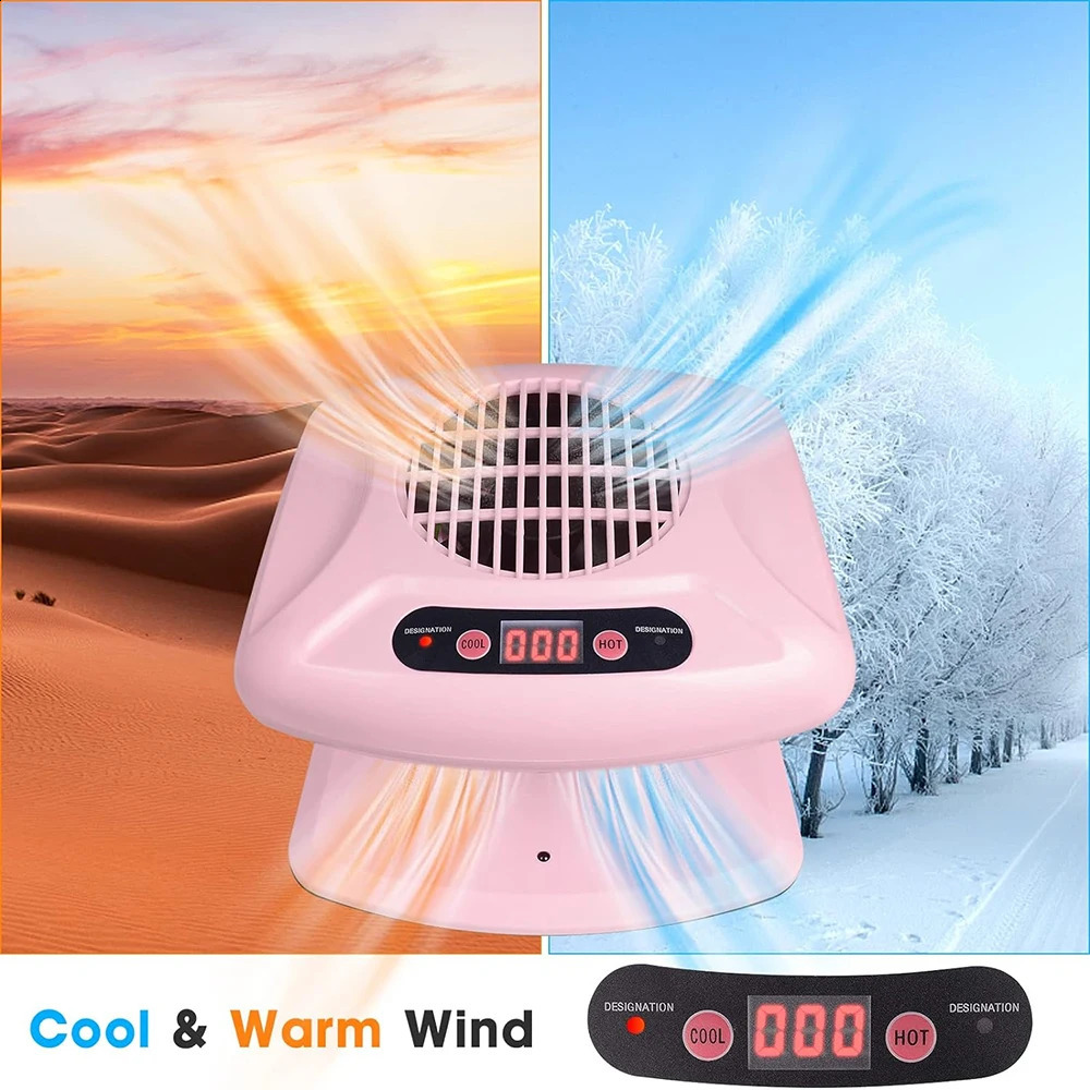 Nail Art Air Dryer And Cold Polish 300W Timing Fan Blow For Both Hands Feet 241118