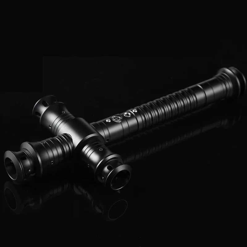 Yanqing Kylo Cross RGB lightsaber metal stand with 10 sets of sound fonts lace smooth swing heavy-duty dual pixel laser sword toy Y241230