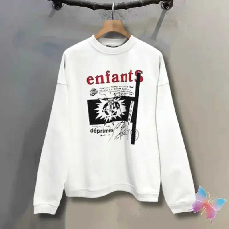 Mens Hoodies Sweatshirts 24ss Loose Casual Light Bulb Letter Printed ERD Sweatshirts Cotton Round Neck Pullover Fashion Street Men Women Long Sleeve Top J241211