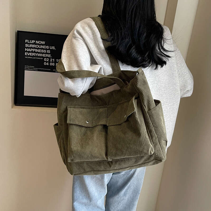 New Large Capacity Striped Niche And Versatile Casual Shoulder Korean Version Commuting Tote Bag, Crossbody Bags