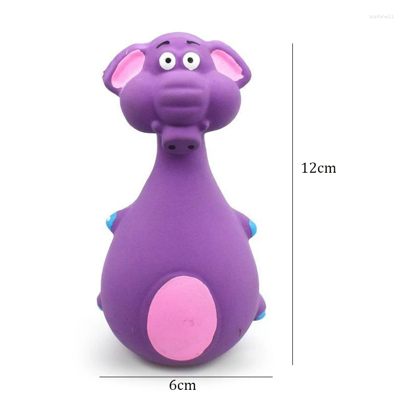 Update Latex Dog Toys Sound Squeaky Elephant/Cow Animal Chew Pet Rubber Vocal For Small Large Dogs Bite Resistant Interactive Toy