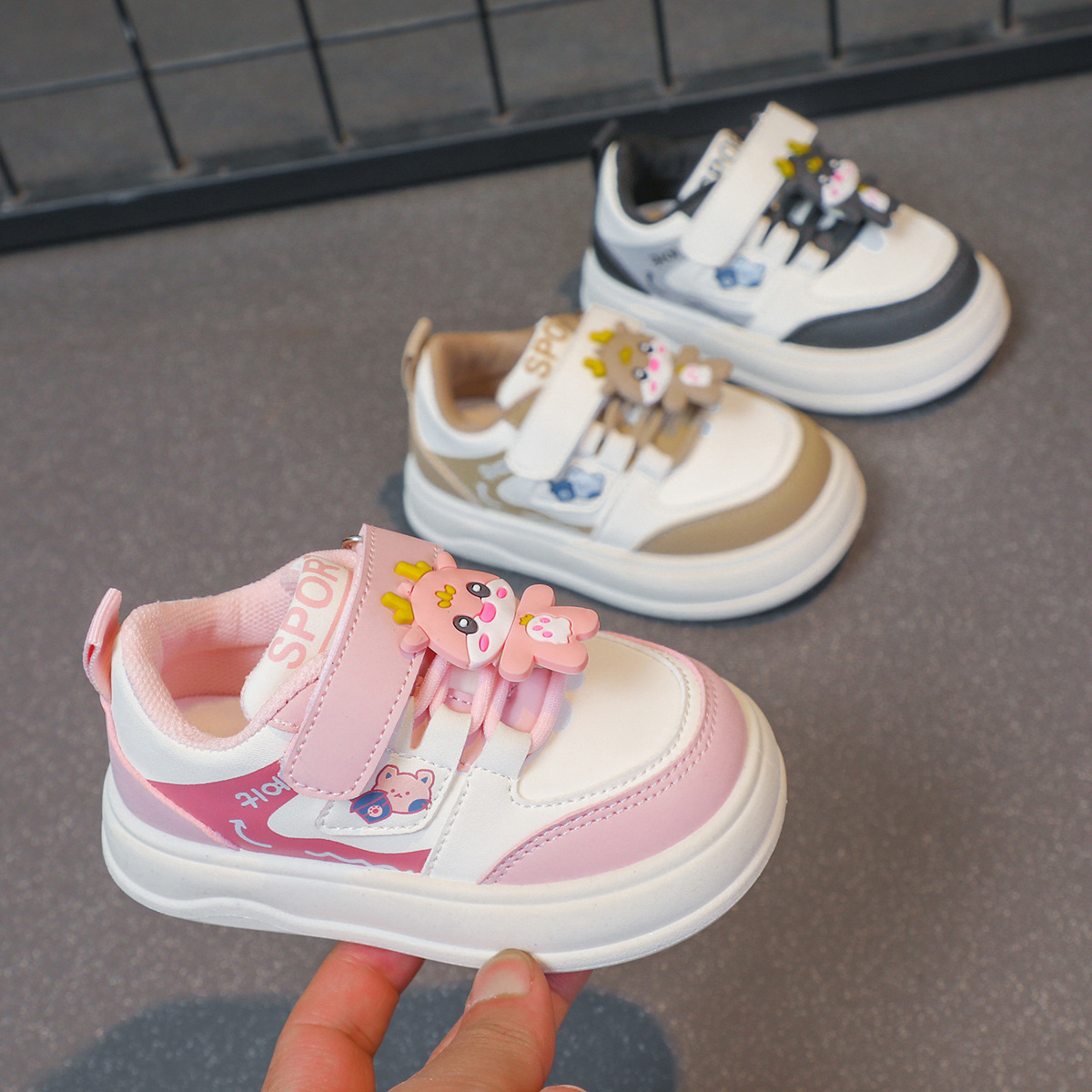 Toddler Shoes Children's Fashion Cute Cartoon Casual Sports Shoes Happysteps Kid's Soft Sole Running Sneakers Board Shoes Sizes US5c-US12.5c