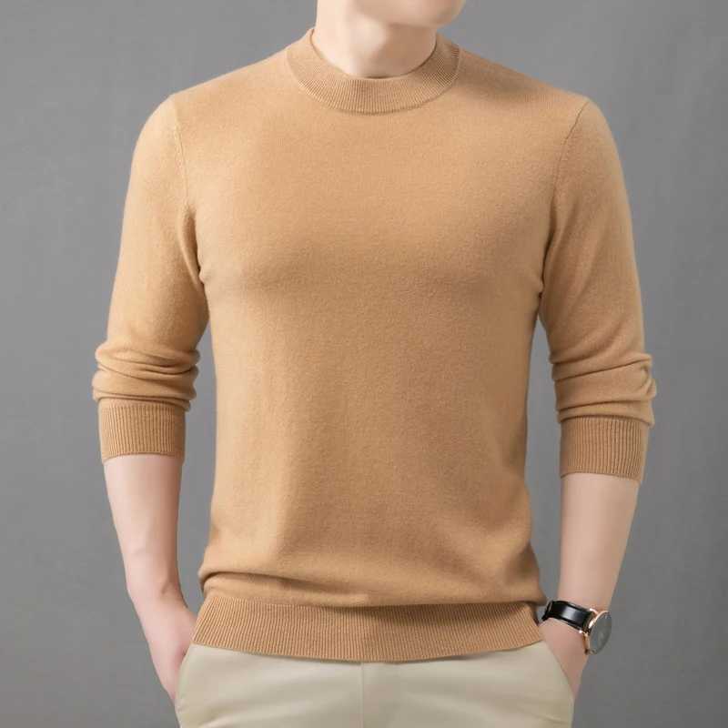 Luigi 00% Pure Merino Wool Sweater Mens Round Neck Pullover Top 2025 Springtime Thin Solid Color Sweater Mens Fashion Jumper W241230
