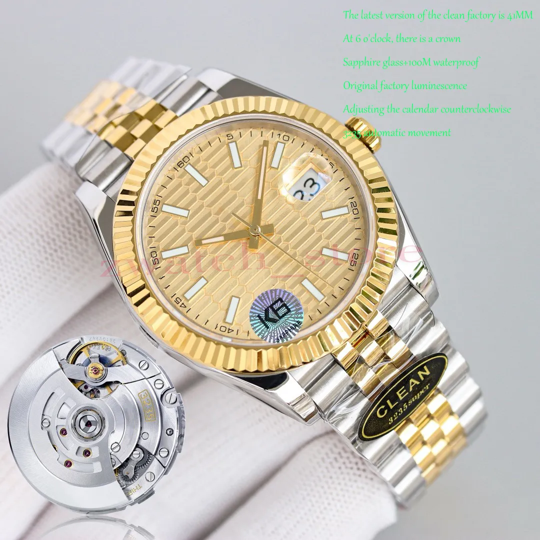 Mens Designer Automatic Mechanical C Factory 3235 Movement 100 meter Waterproof Luminescent 904L Stainless Steel Top Quality Super Clone Watch cola