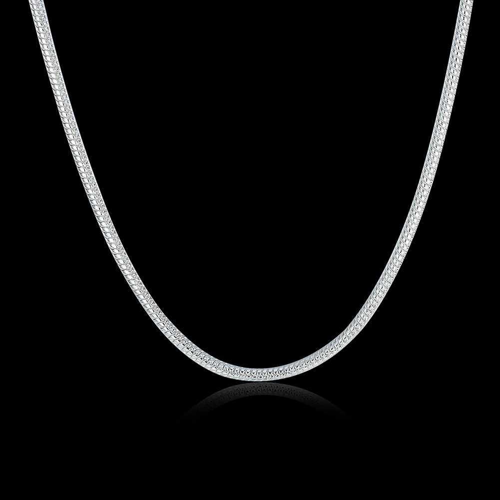 High quality 10PCS 925 sterling silver classic 2MM snake chain necklace suitable for womens 16-30 inch fashionable party wedding decoration jewelry W2