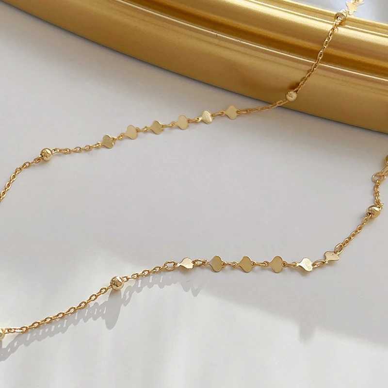 Fashionable 925 sterling silver necklace simple style chain charming heart-shaped chain necklace send exquisite jewelry for women W241230