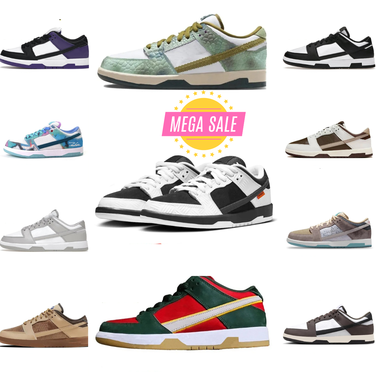 Designer Low Running Shoes Alexis Sablone Casual Shoes Trainers Black White UNC Grey Fog TIGHTBOOTH LA Dodgers Men Women Parra Why So Sad Platform Outdoor Sneakers