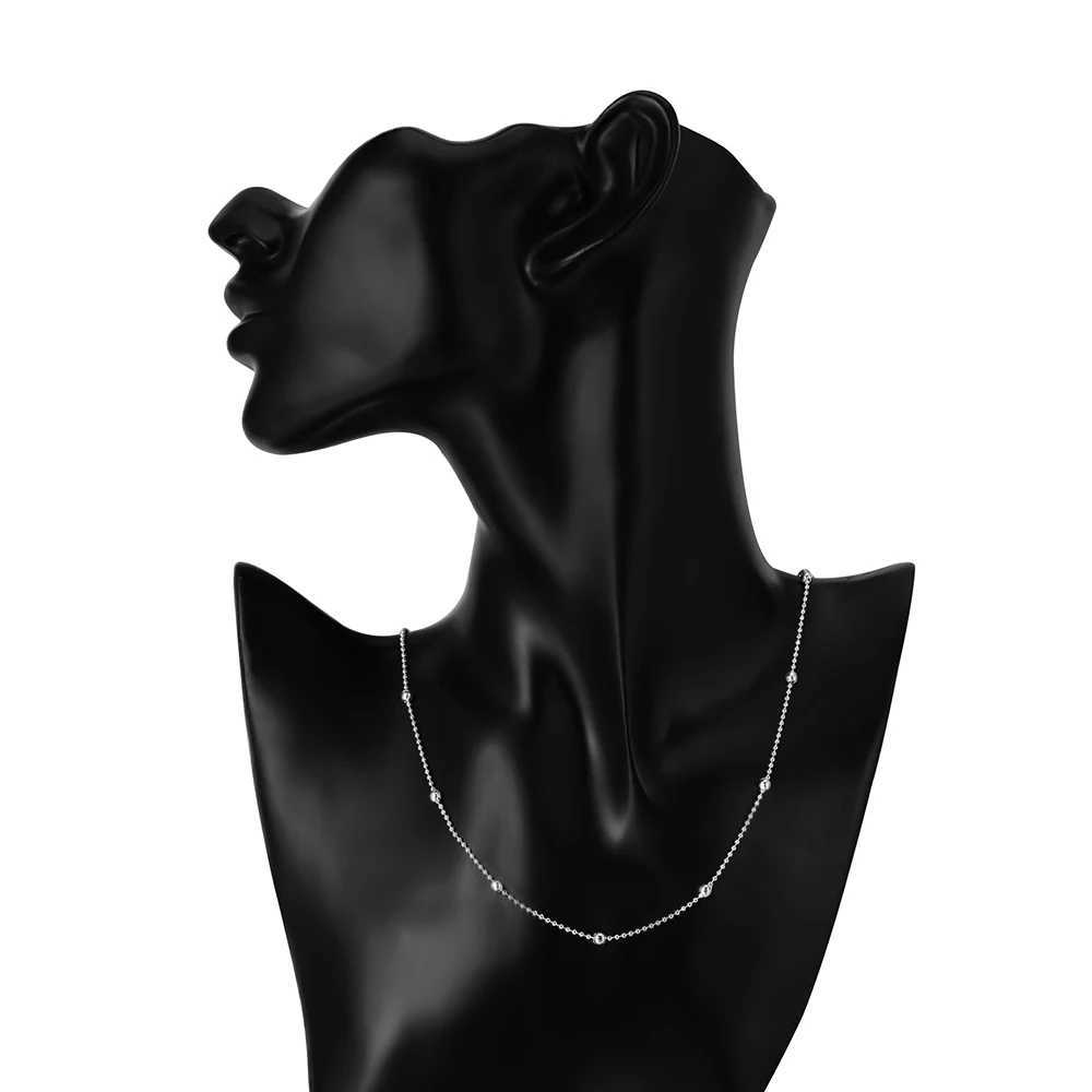 925 sterling silver talisman with round beads necklace suitable for women aged 16-24 inches fashionable parties weddings noble jewelry holiday gifts W