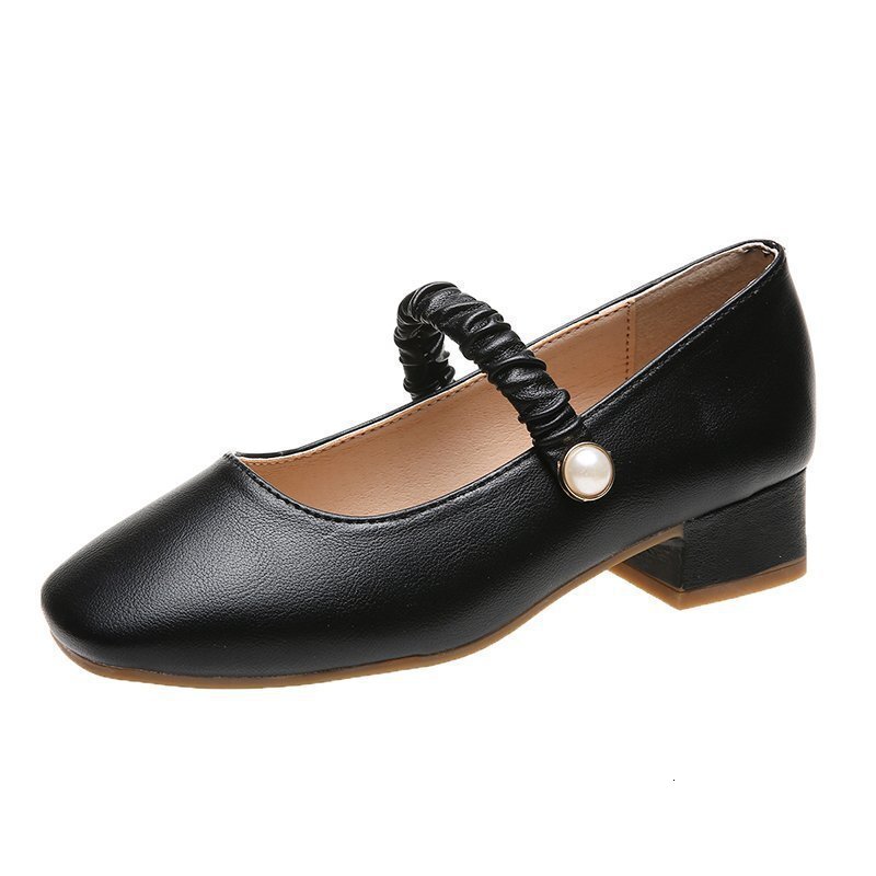 Ddmywed Rough Mary Jane Spring New Ladies Square Toe Evening Gentle Style Low Heeled Fairy Single Shoes Women Chinese Brand Shoes F1230-28 ddmythur