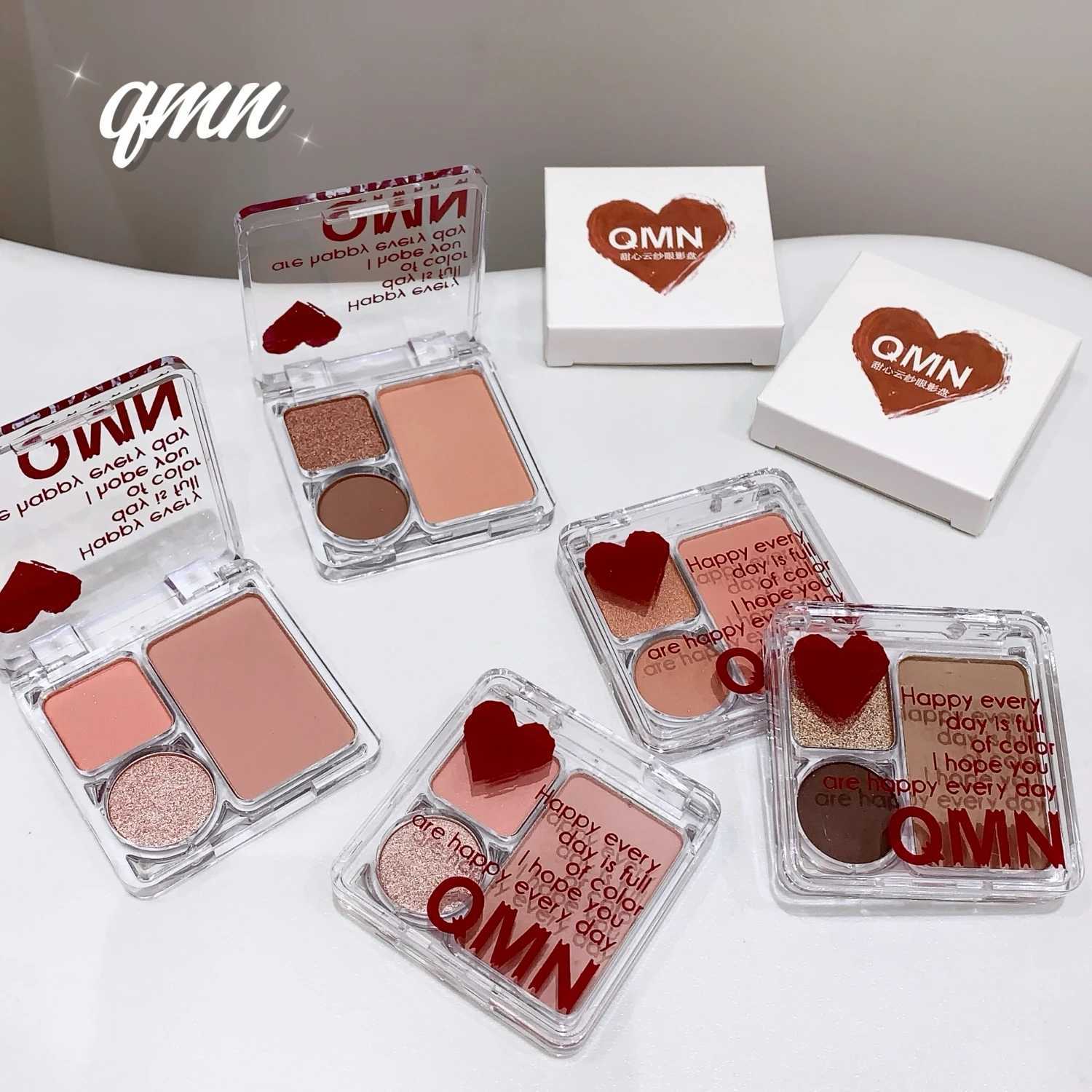 Four-Color Eyeshadow Palette Makeup Highlighter Creative Contour B Matte Waterproof Long Lasting Bright B Tray TravelXJ241230