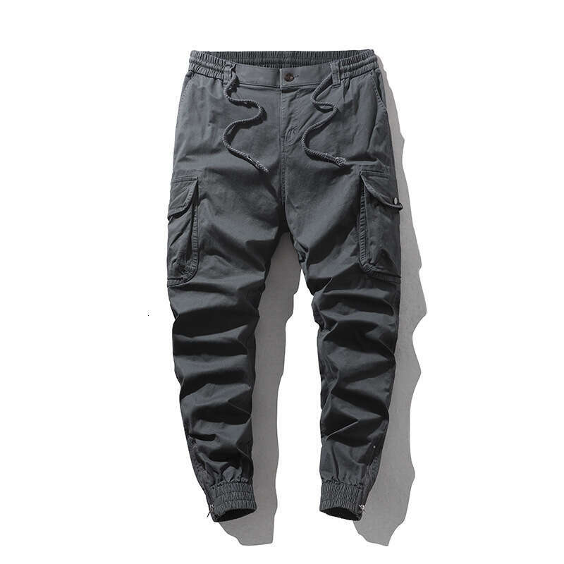 Men's Wear Hip Hop Jeans Street Jeans Spring And Autumn Washed Casual Men's Ankle Zipper Camouflage Work Multi Pocket Sports Pants, Cotton E
