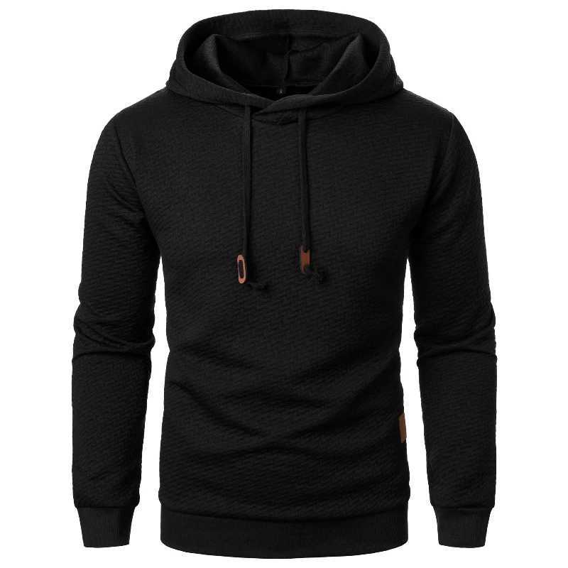 New Jacquard Outdoor Sweatshirt Solid Color Fitness Sports Rally Leisure and Fashion Retro Leisure Fully Matched Hoodie W241230