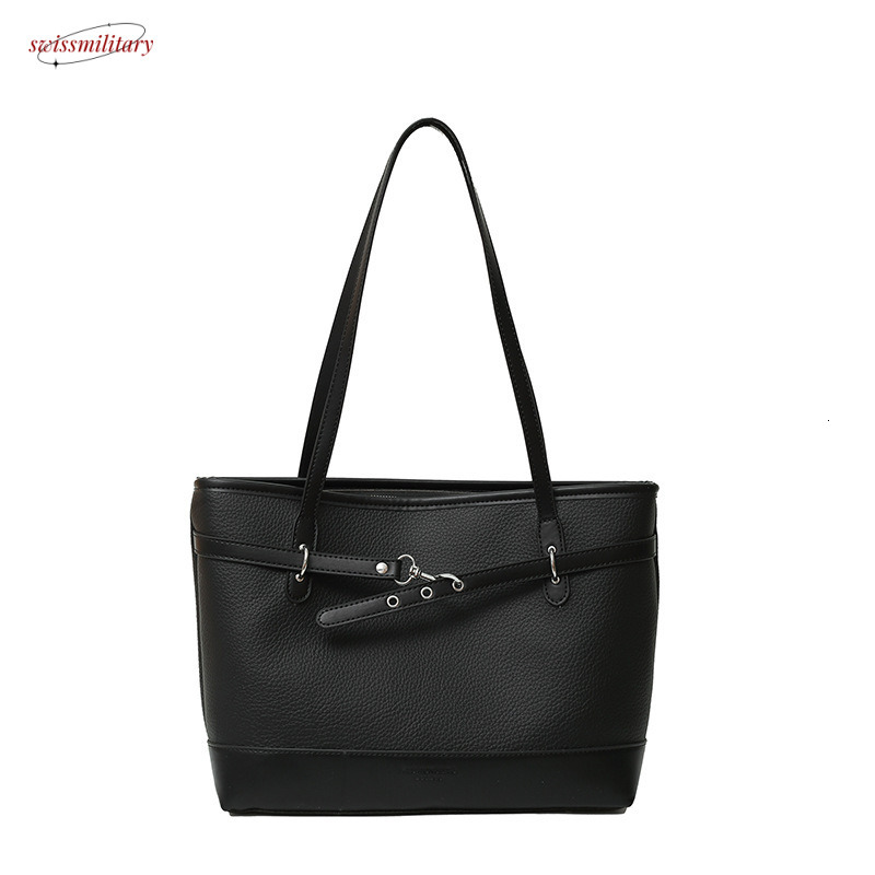 New large capacity for women's fashionable commuting tote bag, versatile high-end, portable and simple single shoulder bag #32 swissmilitary