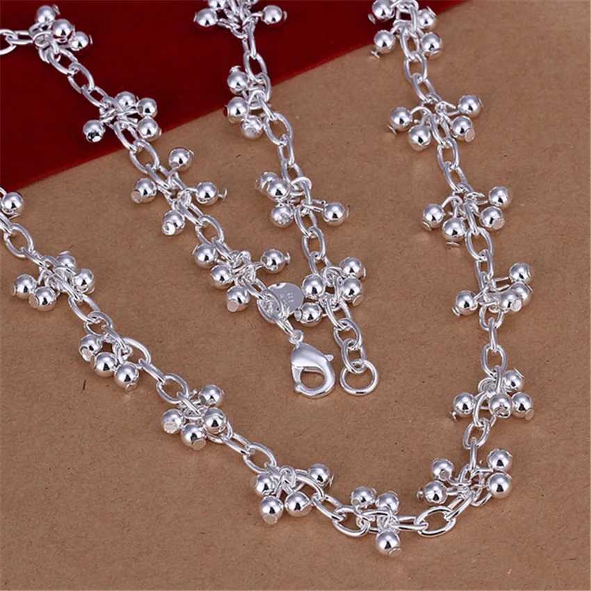CHSHINE Korean Fashion 925 Pure Silver Bead Chain Necklace Suitable for Womens Luxury Designer Jewelry Holiday Gifts W241230