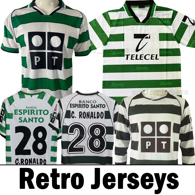 1999 00 Retro SpOrTing CP Soccer Jerseys JARDEL JOAO PINTO 2001 03 Long sleeve Football Shirts QUARESMA P.BARBOSA LIEDSON 2003 04 kids kits Sets