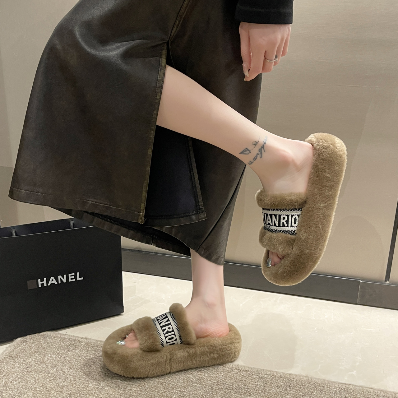 free shipping slides designer women shoes thick soled cotton slippers slipper flat bottom slippers women slipper sandals sliders women 35-40 For ladie