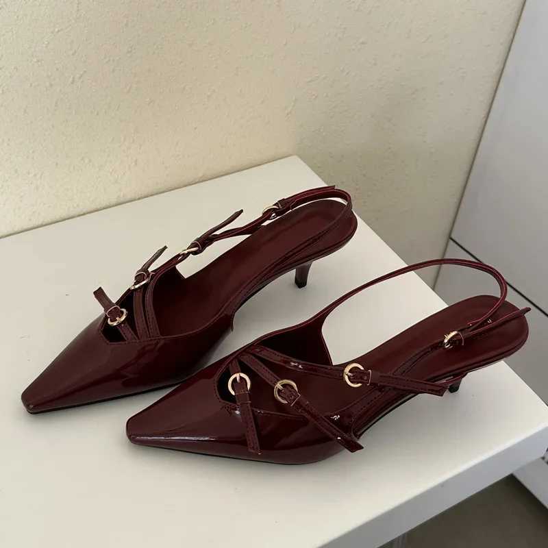 Eilyken Designer Narrow Band Buckle Strap Pumps Wen Sexy Pointed Toe Thin H Wedding Banquet Dress Me Ladies Shoes Z241218