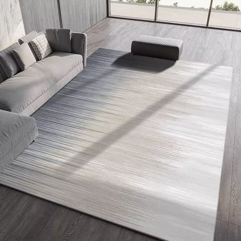 4729-54.89-PTX-Simple Rectangular Solid Color Silk Carpet Bedroom Bed Living Room Sofa Blanket