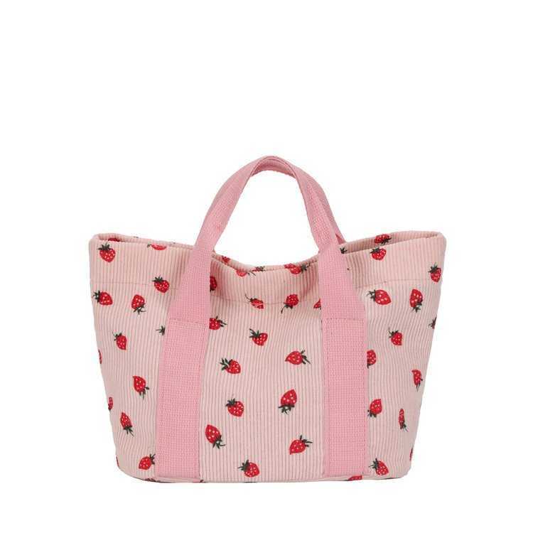 New Corduroy Tote Bag for Women Commuting, Large Capacity for Students Attending Class, One Shoulder Handbag, Simple Work Bag