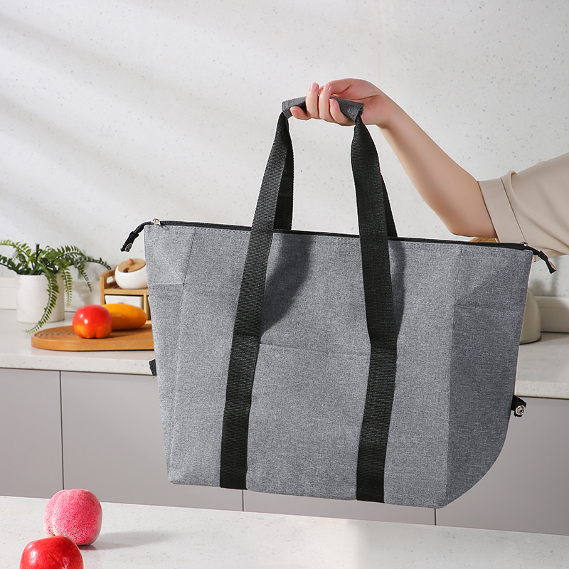 Large Capacity Foldable Tote Lunch Bags Portable Travel Insulated Cooler Camping Picnic Shoulder Bag