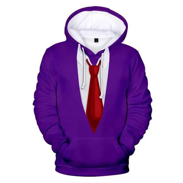 2024 fashion 3D hooded sweatshirt loose hooded sweatshirt street role-playing casual mens zipper W241230