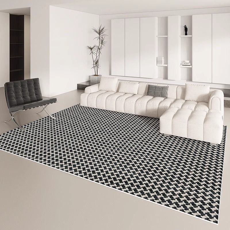 4032-395-54.99-YF-Beige Minimalist Striped Carpet Large Area Living Room Carpets Comfortable Soft