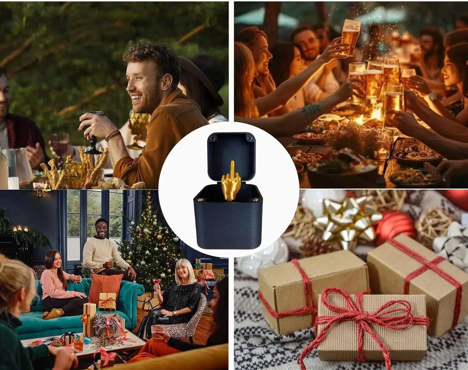 Finger in a Box Finger Surprise Gift Box Funny Hand Gesture Box Novelty Fun Prank Gift for Adults Office Desk Stress Relieving Toys W241230