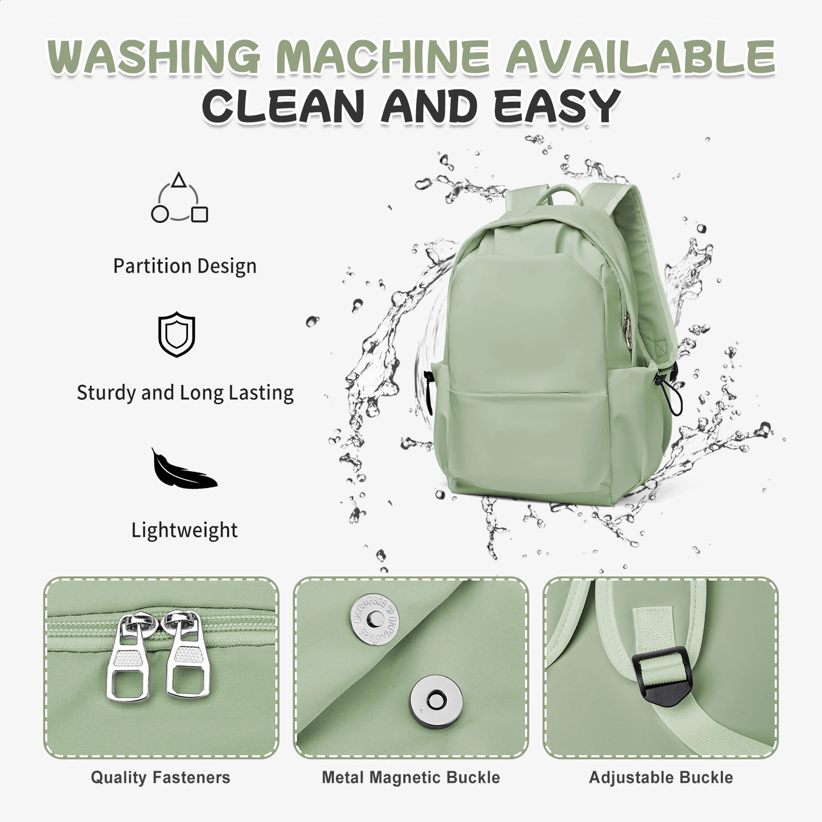 Aesthetic College Backpack for Men Women Lightweight Casual Daypack Casual Laptop Schoolbag Kids School Backpack Bagpack Girl 241230