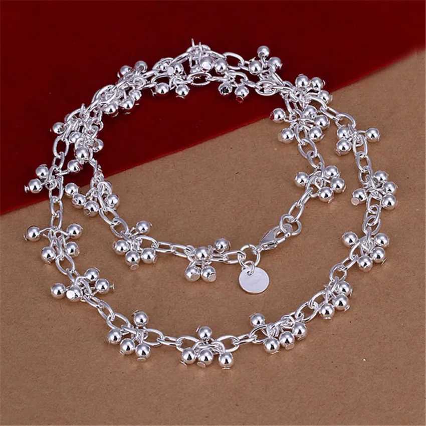 CHSHINE Korean Fashion 925 Pure Silver Bead Chain Necklace Suitable for Womens Luxury Designer Jewelry Holiday Gifts W241230