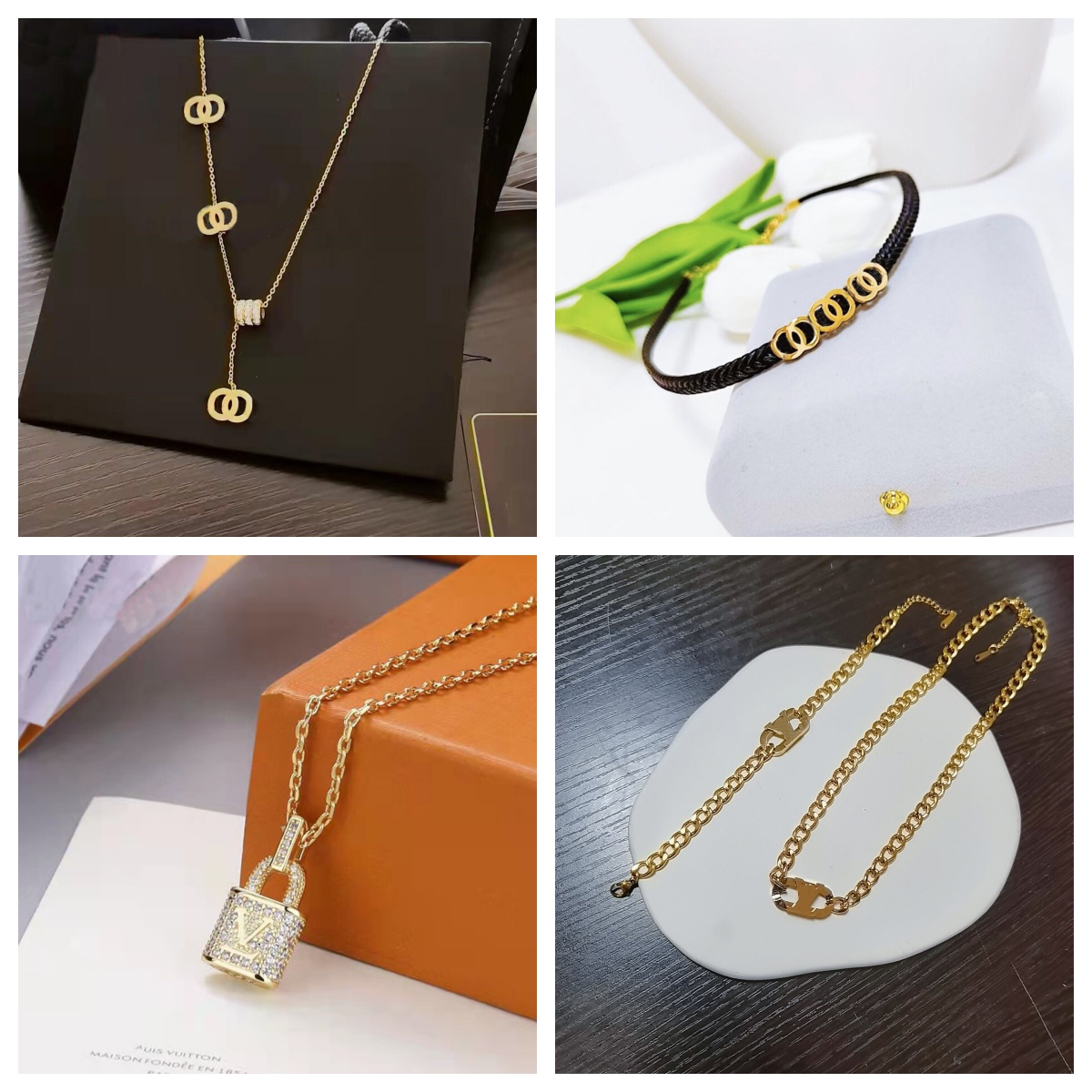 20style Luxurys Tassels Designer Brand Necklace 18K Gold Plated Pendant Necklaces Links Chains Pendant Wedding Jewelry Gifts
